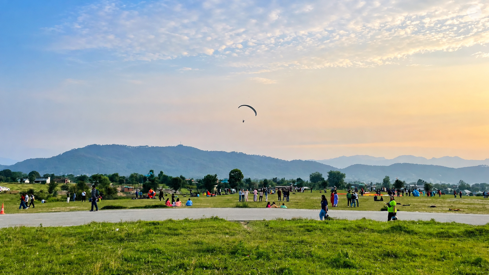 Paragliding landing site in Bir